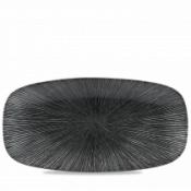 Churchill Studio Prints Agano Black Chefs Oblong Plate 13 7/8X7 3/8inch