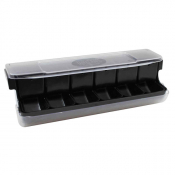 First In First Out Garnish Station 6x 710ml Compartments with Black Inserts