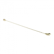 Cocktail Spoon with Skull End Gold 40.5cm