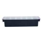 Condiment Dispenser 6 Part Black