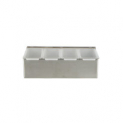 Condiment Dispenser 4 Part Stainless Steel