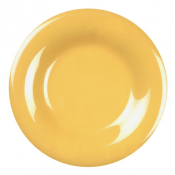 Melamine Wide Rim Plate Yellow 7 7/8inch/200mm x12