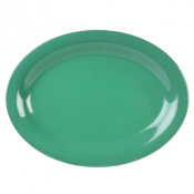 Melamine Platter Green 9.5x7.25inch/240x185mm x12