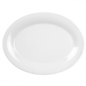 Melamine Platter White 9.5x7.25inch/240x185mm x12