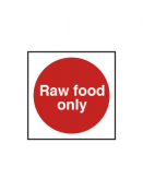 Raw Food Only Fridge Sticker - 100x100mm