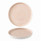 Churchill Super Vit Stonecast Canvas Coral  Walled Plate 10 2/8inch