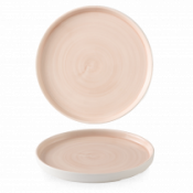 Churchill Super Vit Stonecast Canvas Coral Walled Plate 11inch