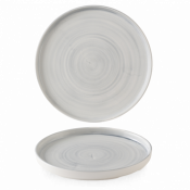 Churchill Super Vit Stonecast Canvas Grey Walled Plate 11inch