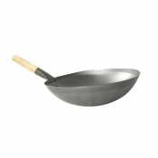 Oriental Wok Wooden Handled 34cm