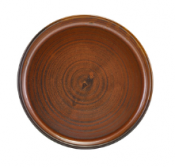Terra Porcelain Rustic Copper Low Presentation Plate 14cm
