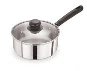 Saucepan Stainless with Glass Lid 16cm