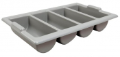 4 Compartment Cutlery Tray Grey 320x525mm