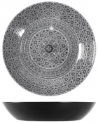 Black Marrakesh Melamine Bowl 42.5 x 8cm