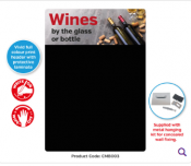 Wines - Chalkboard Bar Message Board With White Chalk Pen