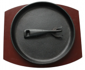 Round Sizzler + Wood Base 22cm
