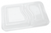 Lid for Container Rectangle 4 Compartment PP Clear x200