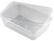 Microwave Container Rectangular with Lid C500 x250