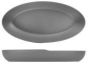 Grey Copenhagen Oval Melamine Deep Dish 55 x 27.5 x 7.5cm