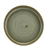 Terra Porcelain Matt Grey Low Presentation Plate 14cm
