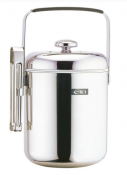 Ice Pail Stainless Steel Mirror Body includes ice tong 1.3L