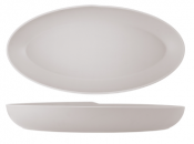 White Copenhagen Oval Melamine Deep Dish 55 x 27.5 x 7.5cm
