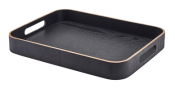 Black Wood Veneer Butlers Tray 35.5 x 28cm