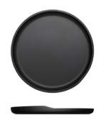Black Copenhagen Round Melamine Plate 22.5cm