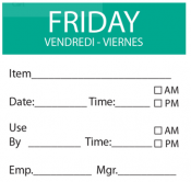 Day Label Friday 50mm x500