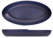 Denim Blue Copenhagen Oval Melamine Deep Dish 55 x 27.5 x 7.5cm