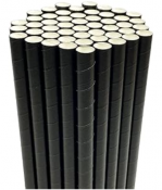 Paper Smoothie Straw Black 9inch 12mm x250