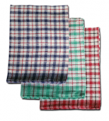 Tea Towel Cotton Check x10