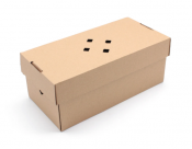 Corrugated Kraft Gourmet Burger & Fries Box 245x122x102mm x100