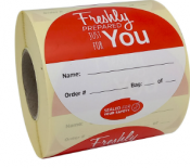 Take Away Food Delivery Labels 90mm x500
