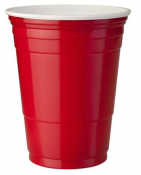 Party Cups Red Plastic 16oz x1000