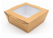 On the Go Box with Window Medium 1070ml 125x125x60mm x200