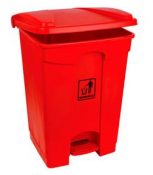 45L Polypropylene Pedal Bin Red