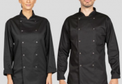 Dennys Chef Jacket Long Sleeve Black Small