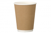 Coffee Cup Rippled Kraft (PE Lined) 12oz x500