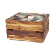 Steelite DWH Fusion Buffet System: Fusion Buffet Riser - 27.9 cm x 15.2 cm (11inch x 6inch) - Natural Teak