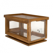 Fusion Teak Bakery Box with Acrylic Drawer 36.2 x 21.6 x 20.3cm (14 1/4 x 8 1/2 x 8inch)