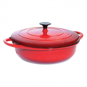 Homestyle Red Cast Iron Dutch Oven 4.7ltr (5qts)