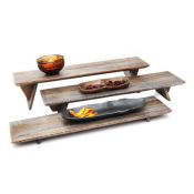DWH Fusion Buffet System: 3 Piece Riser Set - 58.4 cm (23inch) - Grey Ash
