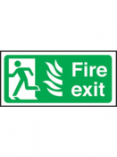 Fire Exit Man Left for Hospitals Sign S/A 150x300mm