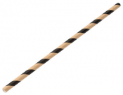 Paper Brown/Black Stripe Straw 8inch (20cm) x250