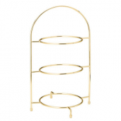 Gold 3 Tier Plate Stand 16.5inch (42cm)