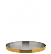 Brushed Gold Round Plate 9inch (23cm)