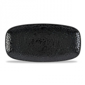 Homespun Chroma Black Chefs Oblong Plate 10.6inchX5inch