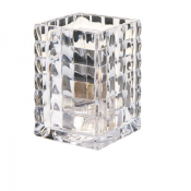 Optic Block: Clear Glass Lamp 2.6 x 3.75 H (6.7 x 9.5cm)