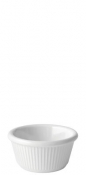 Ramekin Melamine Fluted White 3oz