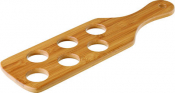 Bamboo Shot Paddle - To hold 6 Shots 15 x 4.25inch